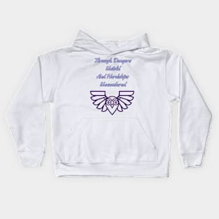 Labyrinth Poem Purple Kids Hoodie